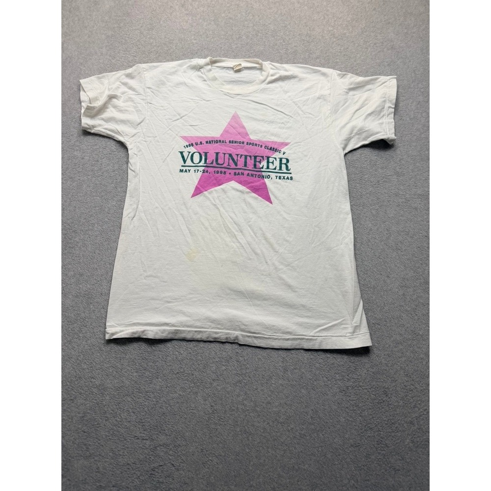Vintage 1995 US National Senior Sports Classic V Volunteer T-Shirt San Antonio